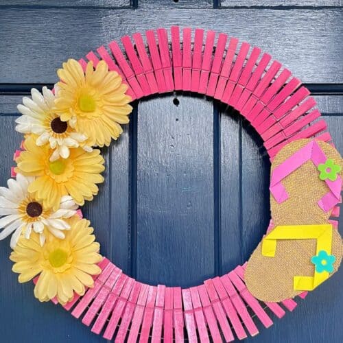 Easy Clothespin Wreath DIY