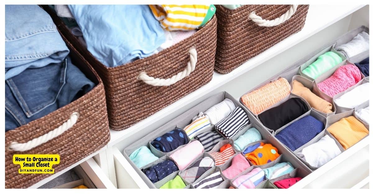How to Organize a Small Closet, a simple guide with over 30 ideas for maximizing storage space for clothing and other items in limited space.