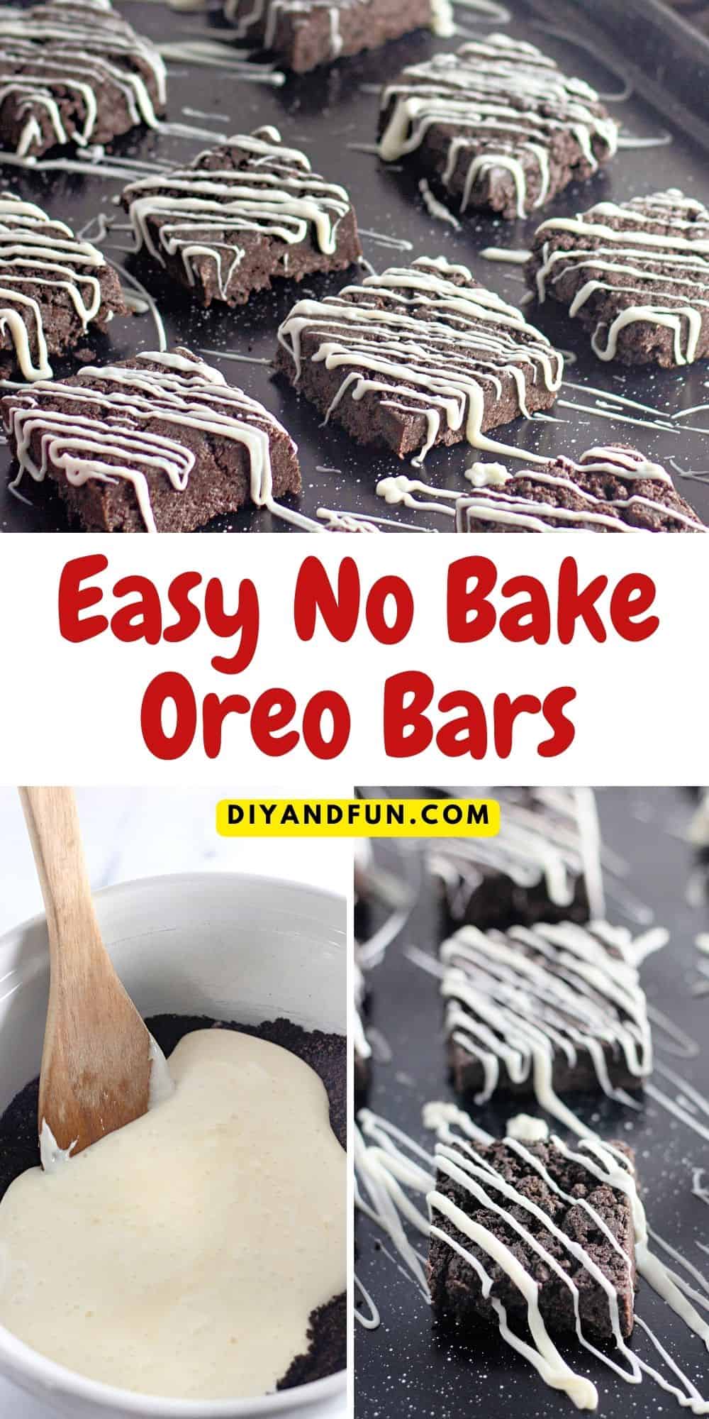 The Best Easy No Bake Oreo Bars, it takes about 10 minutes and four ingredients to turn sandwich cookies into a chocolatey dessert treat.
