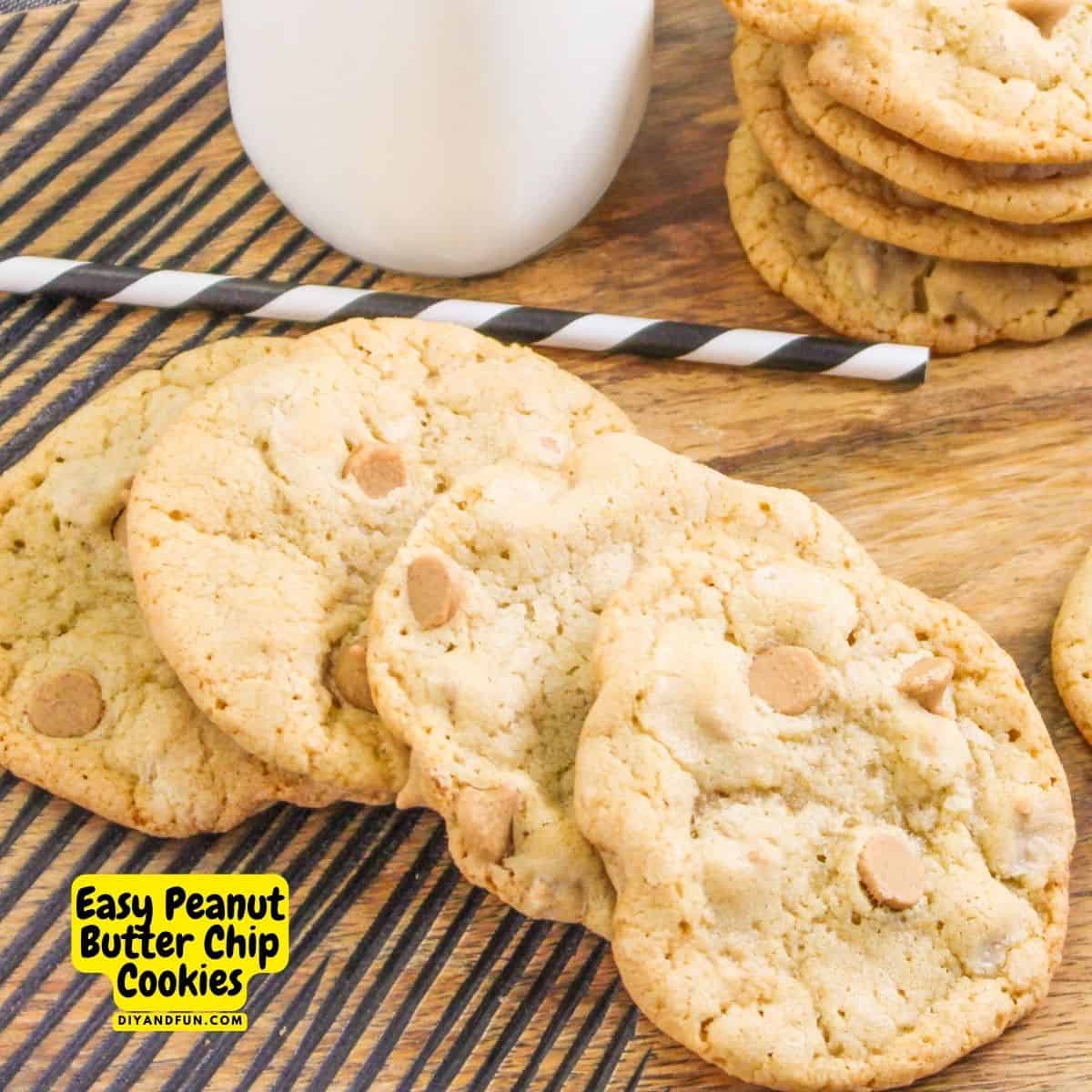 Reeses Peanut Butter Chip Cookie Recipe, an easy and delicious dessert or snack recipe for sweet and chewy cookies. 