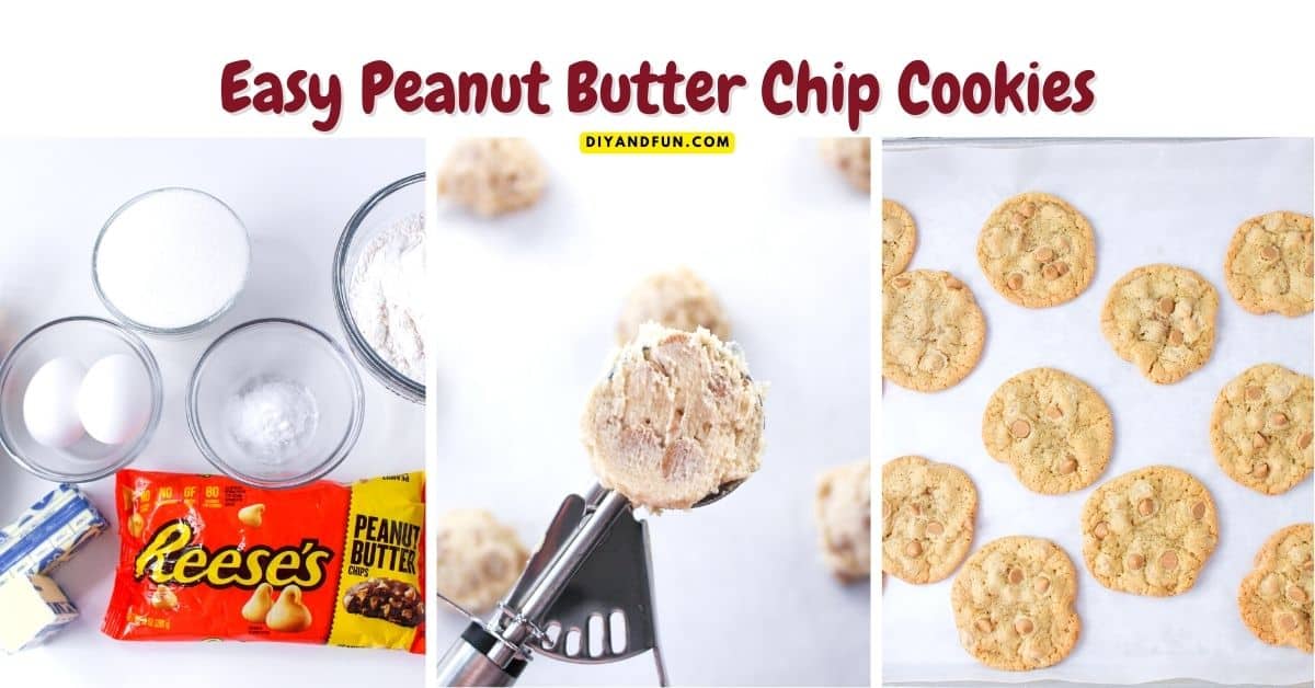 Reeses Peanut Butter Chip Cookie Recipe, an easy and delicious dessert or snack recipe for sweet and chewy cookies. 