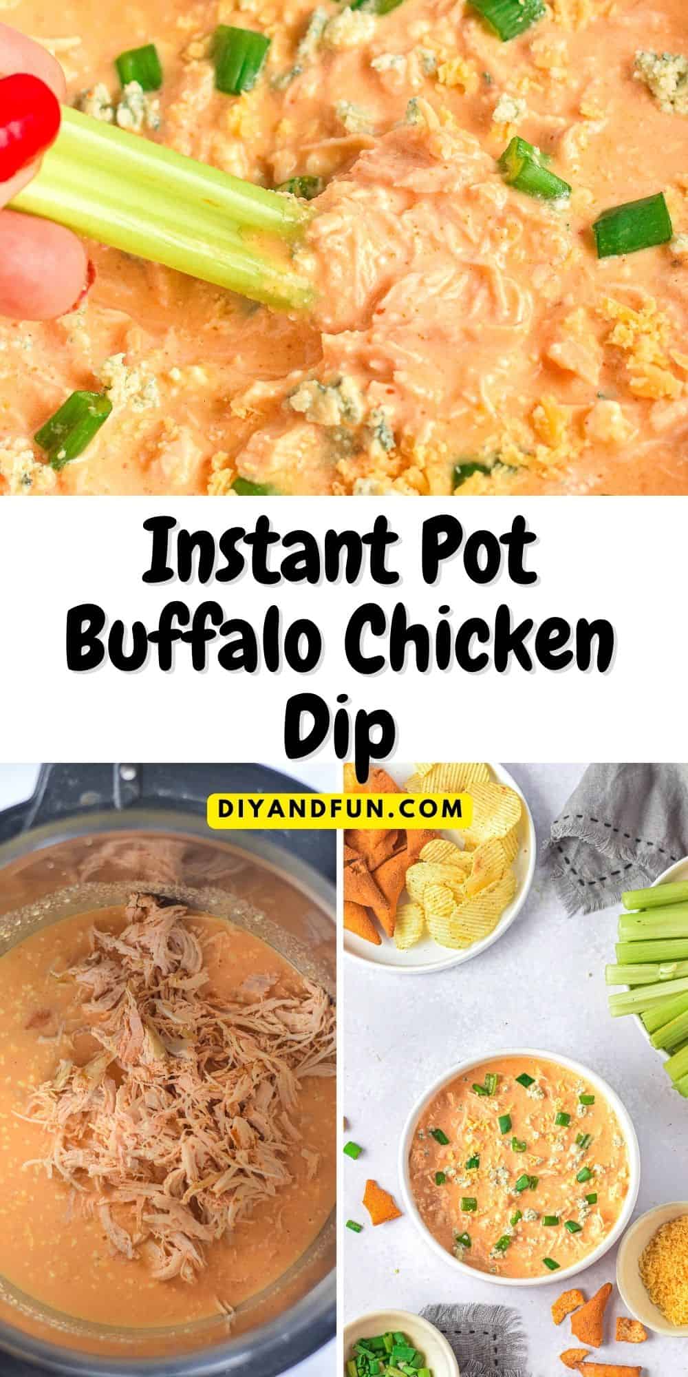 Instant Pot Buffalo Chicken Dip, a delicious, quick, and simple creamy appetizer recipe made with cheese and hot sauce. Instant Pot Buffalo Chicken Dip, a delicious, quick, and simple creamy appetizer recipe made with cheese and hot sauce.