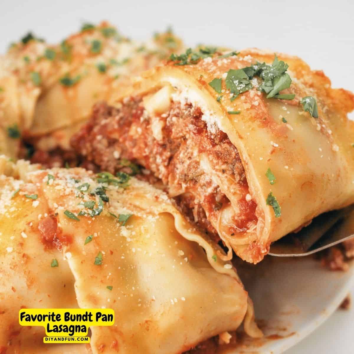 Favorite Bundt Pan Lasagna, a delicious and flavorful Italian pasta dinner recipe made in a bundt style baking pan. Favorite Bundt Pan Lasagna, a delicious and flavorful Italian pasta dinner recipe made in a bundt style baking pan.