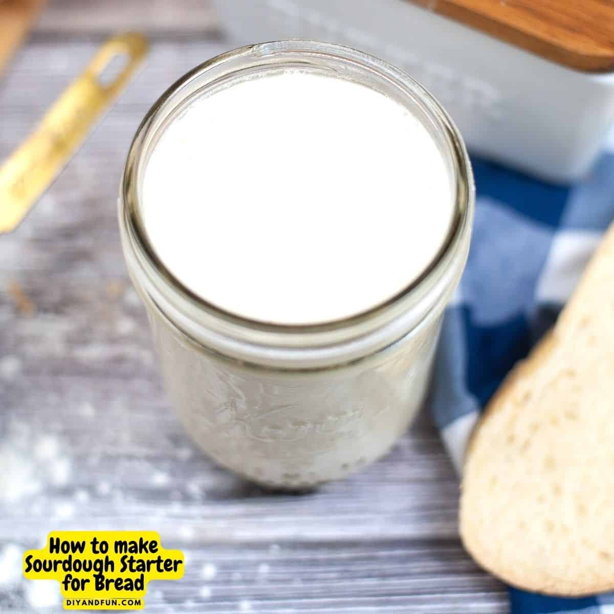 How to make Sourdough Starter for Bread, a  simple recipe for using yeast and bacteria from the environment to make naturally leavened bread.