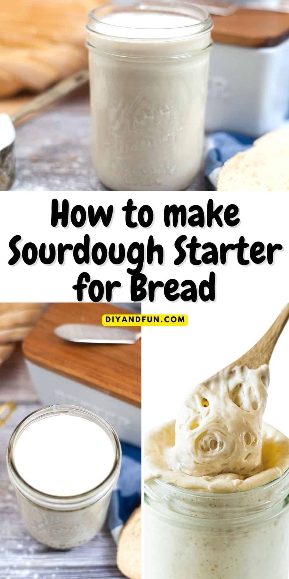 How to make Sourdough Starter for Bread, a  simple recipe for using yeast and bacteria from the environment to make naturally leavened bread.