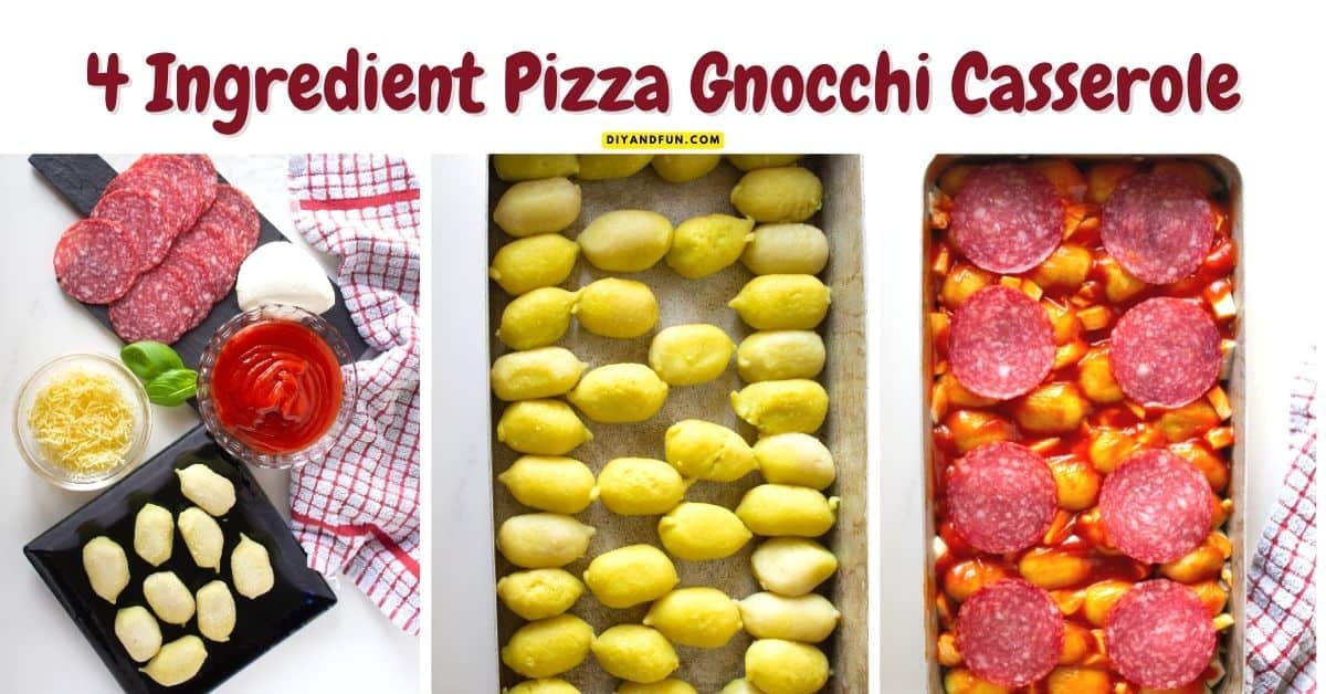 4 Ingredient Gnocchi Pizza Casserole, a simple and delicious one pan meal recipe made with pizza topping on top of gnocchi. 4 Ingredient Gnocchi Pizza Casserole, a simple and delicious one pan meal recipe made with pizza topping on top of gnocchi.
