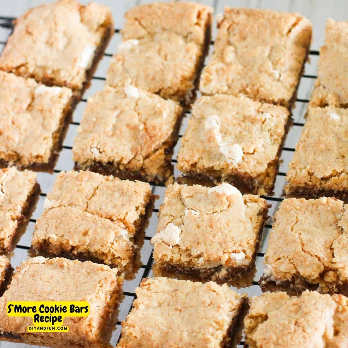 S’More Cookie Bars Recipe, a simple and delicious oven baked dessert recipe made with graham crackers, chocolate bars, and marshmallows. S’More Cookie Bars Recipe, a simple and delicious oven baked dessert recipe made with graham crackers, chocolate bars, and marshmallows.