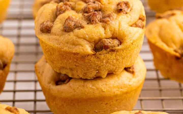 4 Ingredient Pancake Sausage Muffins.