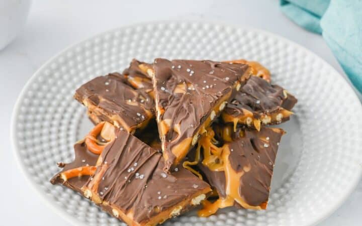 Salted Caramel and Pretzel Bark