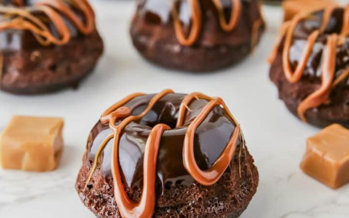 Chocolate Caramel Brownie Bundt Cakes