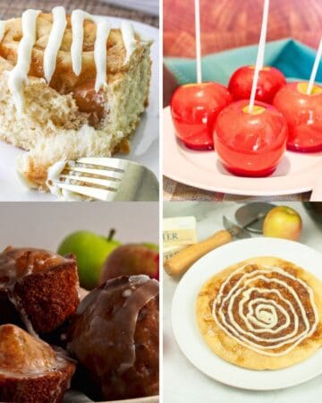 27 Delicious Desserts Made with Apples, including vegan, no added sugar, air fryer, cakes, cookies, and apple crisp recipes.