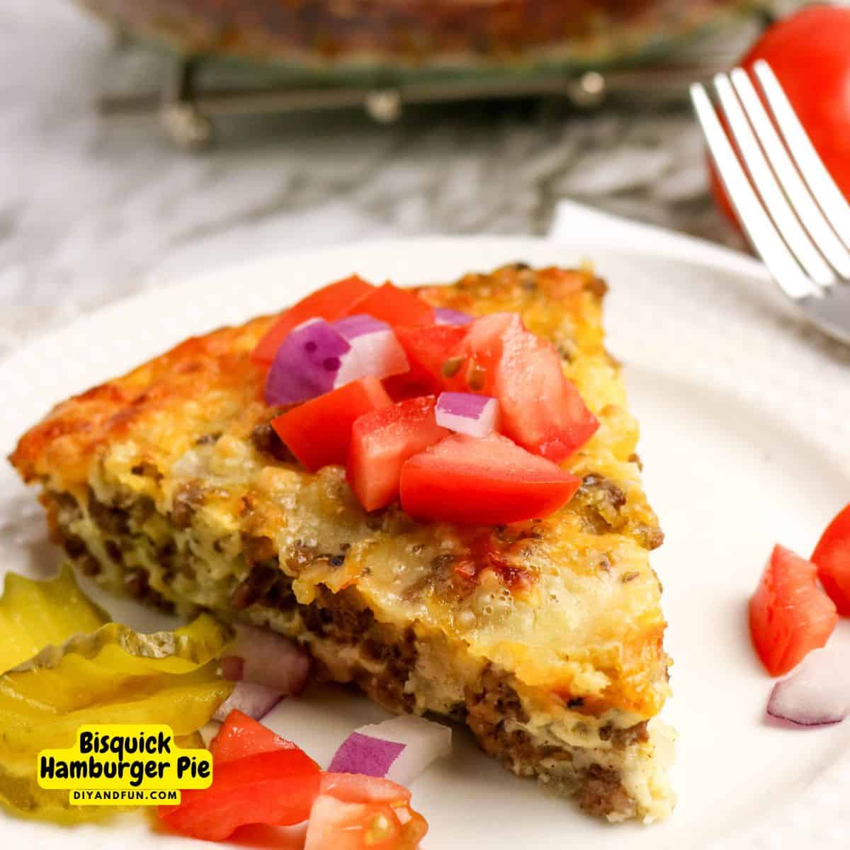 Bisquick Hamburger Pie recipe, a classic comfort food casserole made with savory ground beef, melted cheese, and a golden Bisquick crust Bisquick Hamburger Pie recipe, a classic comfort food casserole made with savory ground beef, melted cheese, and a golden Bisquick crust
