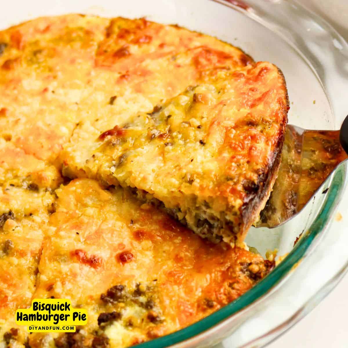 Bisquick Hamburger Pie recipe, a classic comfort food casserole made with savory ground beef, melted cheese, and a golden Bisquick crust Bisquick Hamburger Pie recipe, a classic comfort food casserole made with savory ground beef, melted cheese, and a golden Bisquick crust