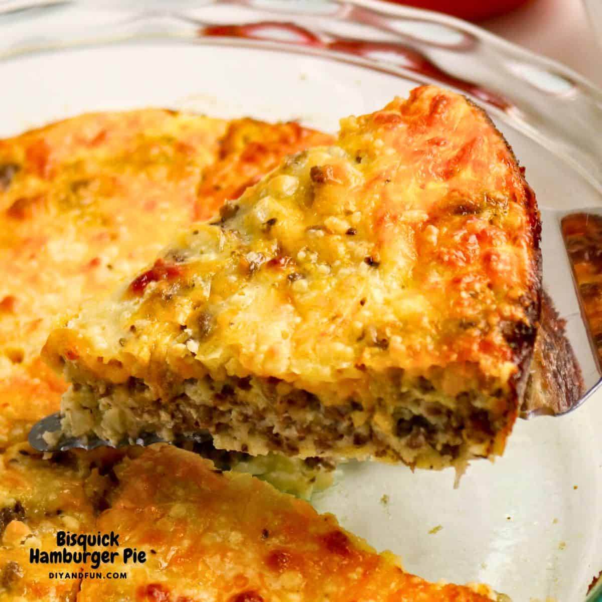 Bisquick Hamburger Pie recipe, a classic comfort food casserole made with savory ground beef, melted cheese, and a golden Bisquick crust Bisquick Hamburger Pie recipe, a classic comfort food casserole made with savory ground beef, melted cheese, and a golden Bisquick crust