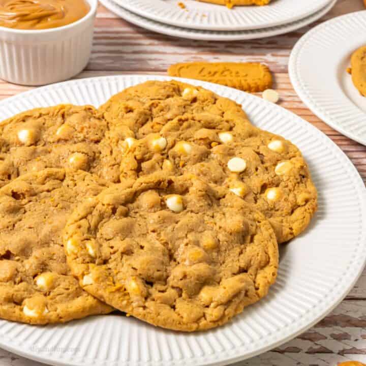 White Chocolate Chip Biscoff Cookies