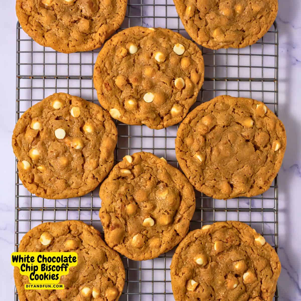 White Chocolate Chip Biscoff Cookies