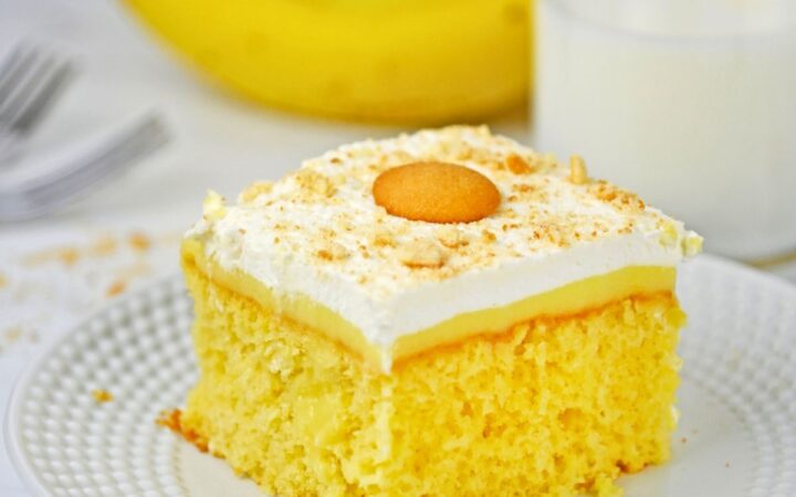 Banana Pudding Poke Cake with Cake Mix