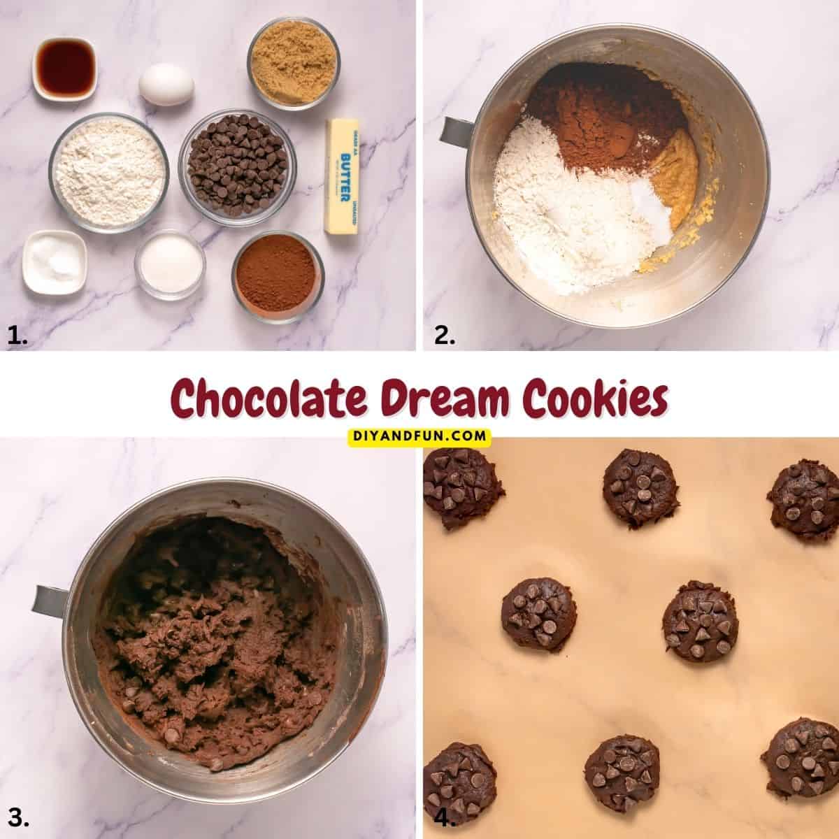 Chocolate Dream Cookies Recipe, rich and fudgy chocolate chocolate chip cookies that are inspired by the Crumbl cookie. Chocolate Dream Cookies Recipe, rich and fudgy chocolate chocolate chip cookies that are inspired by the Crumbl cookie.