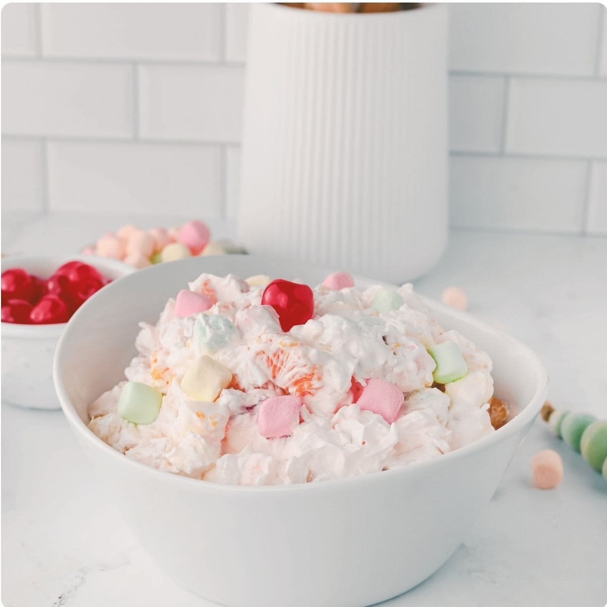 Classic Creamy Ambrosia Salad is the ultimate nostalgic 10 minute dessert made with fruit, creamy whipped topping and fluffy marshmallows . Classic Creamy Ambrosia Salad is the ultimate nostalgic 10 minute dessert made with fruit, creamy whipped topping and fluffy marshmallows .