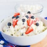 Red White and Blue Cheesecake Salad (Easy 15-Minute Recipe)