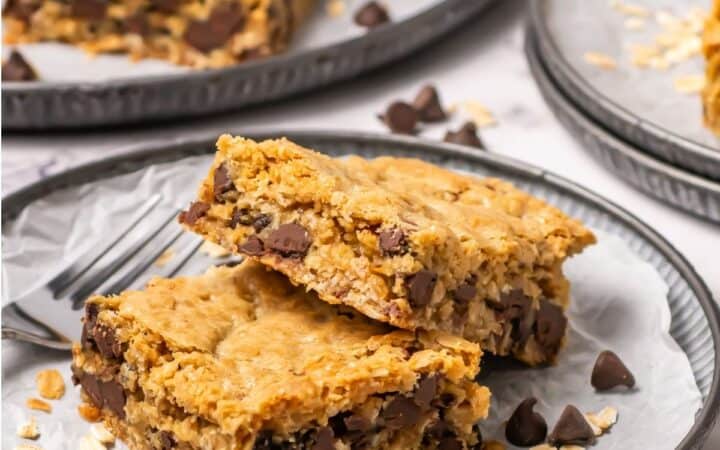 Chewy Oatmeal Chocolate Chip Bars (Easy One-Bowl Recipe)