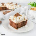Marshmallow Fluff S'mores Poke Cake