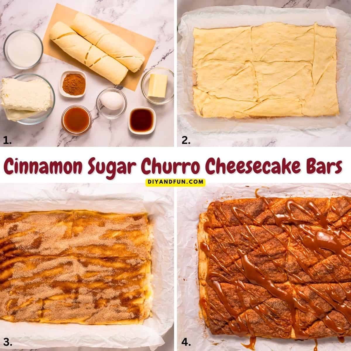 Cinnamon Sugar Churro Cheesecake Bars, creamy, sweet, and buttery crescent dough with cinnamon sugar for an easy, irresistible dessert. These Cinnamon Sugar Churro Cheesecake Bars are the ultimate easy dessert! Made with flaky crescent dough, creamy cheesecake filling, and a sweet cinnamon sugar topping, they’re perfect for parties, holidays, potlucks, or anytime you need a crowd-pleasing treat.