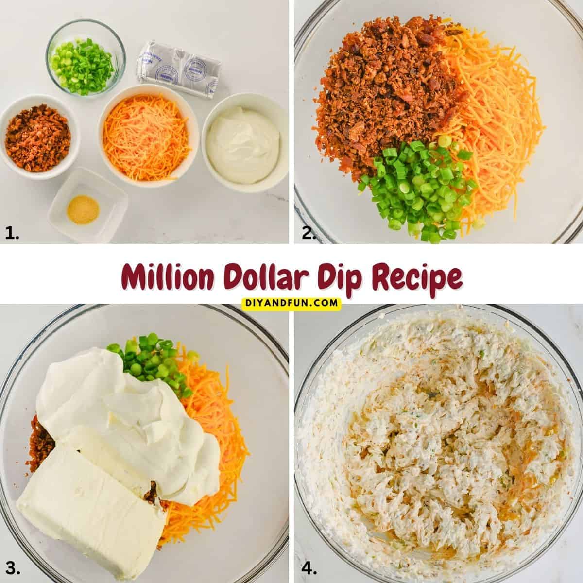 Million Dollar Dip, a simple 5 minute 5-ingredient Neiman Marcus inspired recipe packed with sharp cheddar cheese and crispy bacon. Million Dollar Dip, make a simple 5 minute 5-ingredient Neiman Marcus inspired recipe packed with sharp cheddar cheese and crispy bacon.
