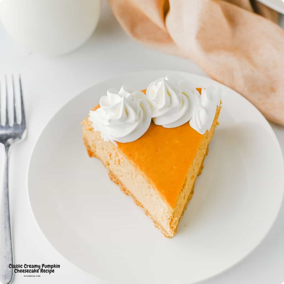 Classic creamy pumpkin cheesecake with a buttery graham cracker crust. The perfect holiday dessert for Thanksgiving and fall celebrations! Try it now. Classic creamy pumpkin cheesecake with a buttery graham cracker crust. The perfect holiday dessert for Thanksgiving and fall celebrations! Try it now.