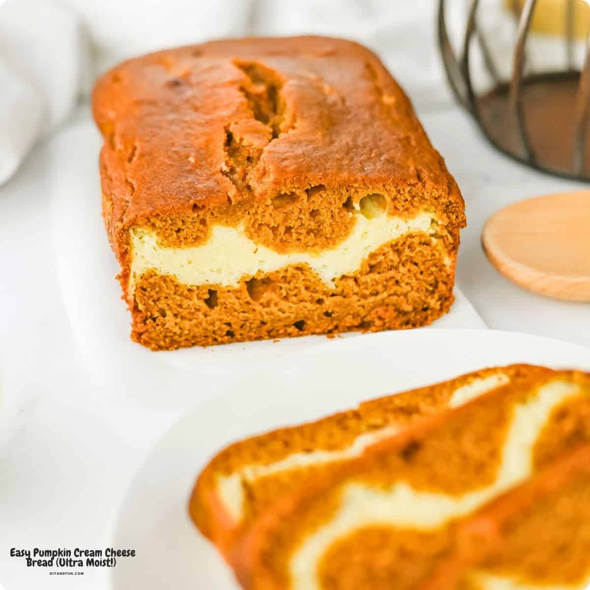 Easy Pumpkin Cream Cheese Bread is soft, moist, and packed with cozy fall flavors featuring pumpkin pie spice, and creamy cheesecake filling. Easy Pumpkin Cream Cheese Bread is soft, moist, and packed with cozy fall flavors featuring pumpkin pie spice, and creamy cheesecake filling