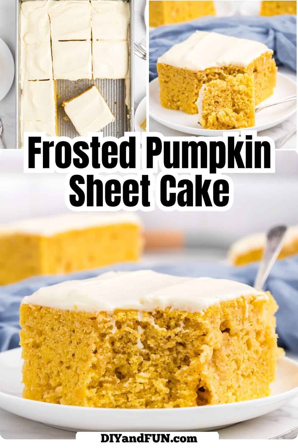 Frosted Pumpkin Sheet Cake, An easy fall dessert featuring a moist and fluffy cake topped with a rich cinnamon cream cheese frosting. Frosted Pumpkin Sheet Cake, An easy fall dessert featuring a moist and fluffy cake topped with a rich cinnamon cream cheese frosting,