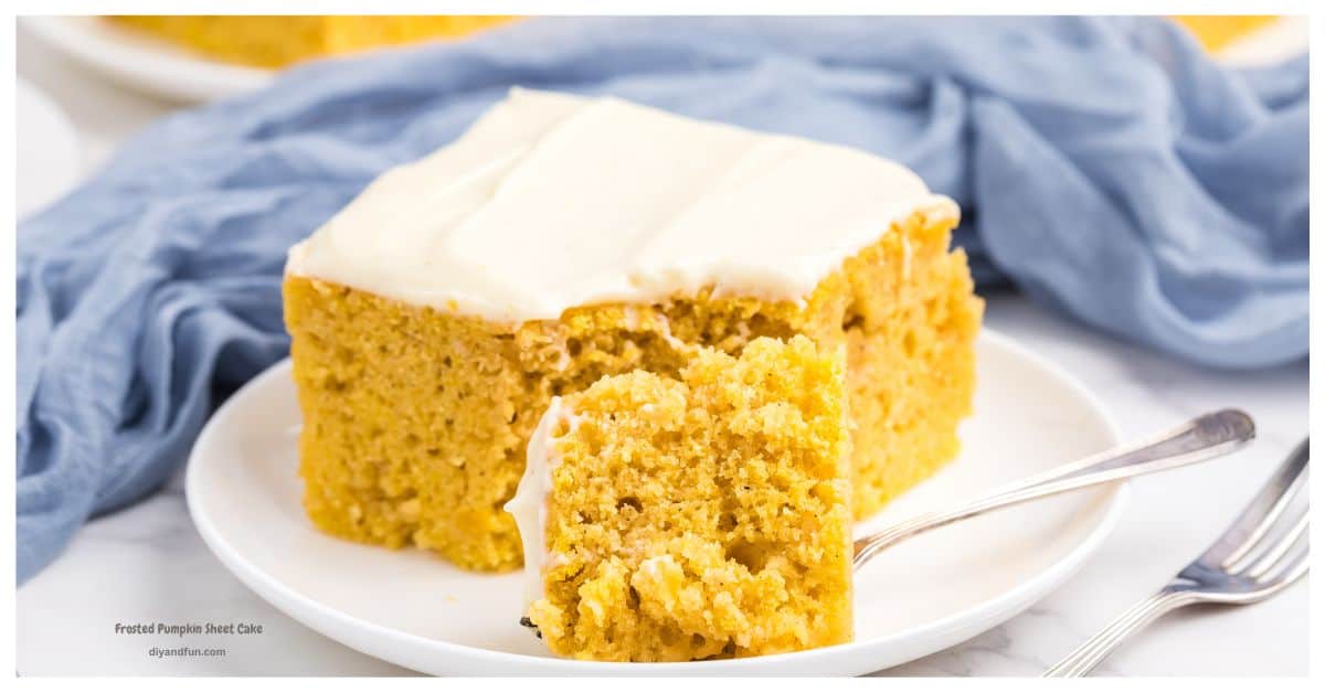 Frosted Pumpkin Sheet Cake, An easy fall dessert featuring a moist and fluffy cake topped with a rich cinnamon cream cheese frosting. Frosted Pumpkin Sheet Cake, An easy fall dessert featuring a moist and fluffy cake topped with a rich cinnamon cream cheese frosting,