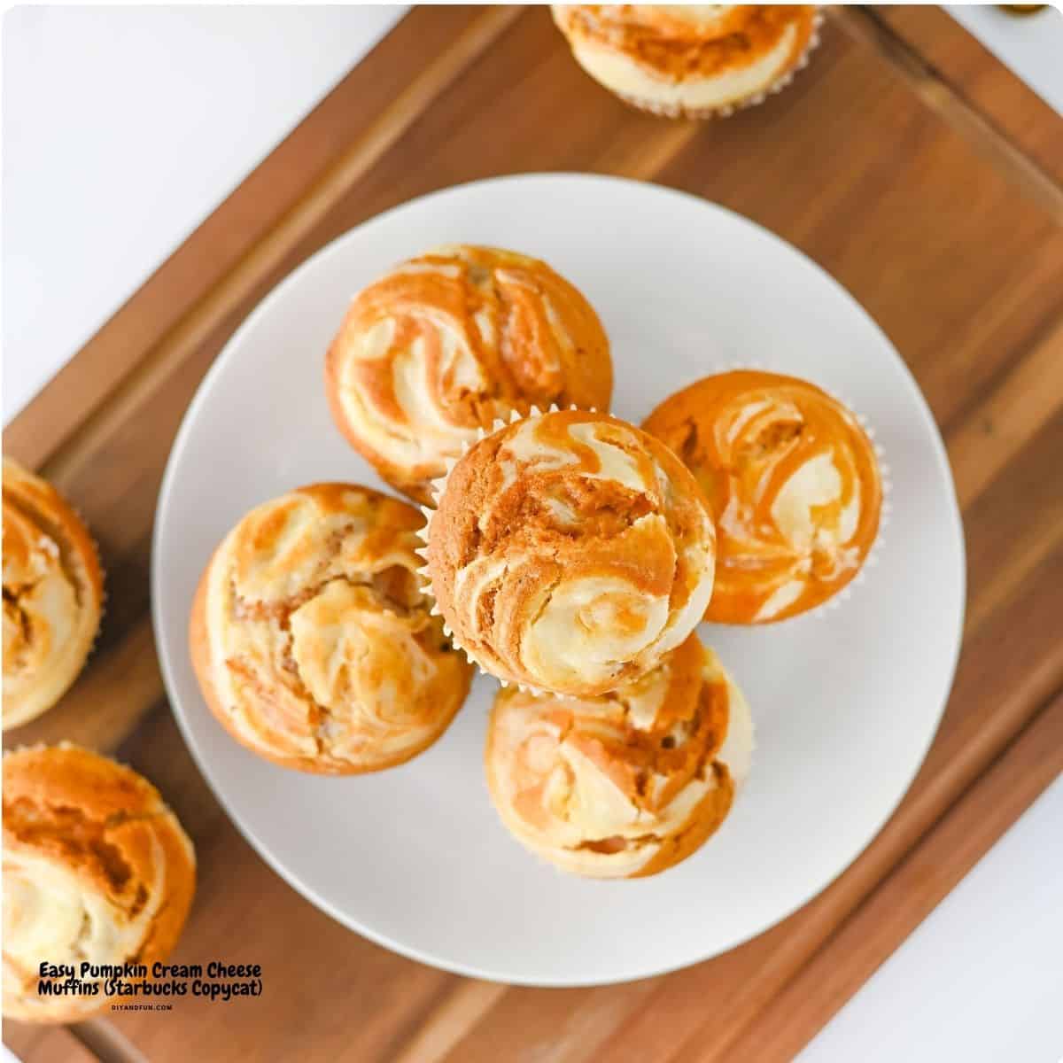 These Easy Pumpkin Cream Cheese Muffins are packed with cozy pumpkin spice flavor and a rich cream cheese filling. Pumpkin Cream Cheese Muffins (Starbucks Copycat), are soft, moist, and filled with a sweet cream cheese center. Breakfast, Snack recipe.