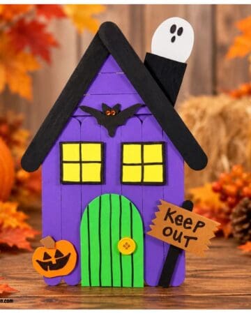 How to Make a Craft Stick Haunted House (Easy DIY) with simple Dollar Store supplies