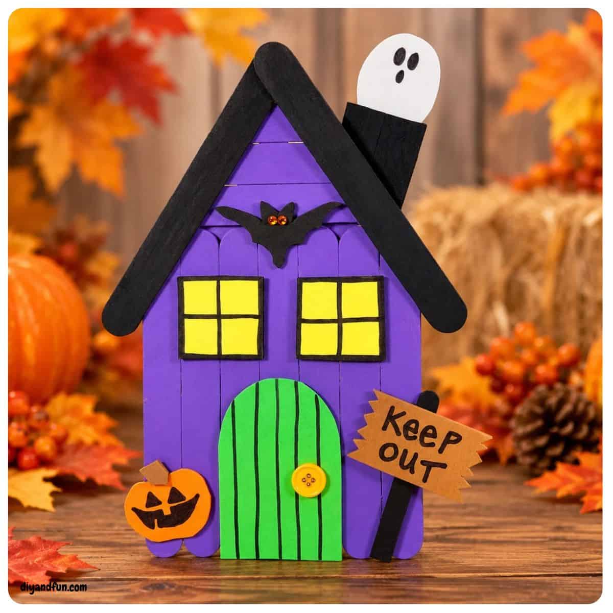 How to Make a Craft Stick Haunted House (Easy DIY) with simple Dollar Store supplies How to Make a Craft Stick Haunted House (Easy DIY) with simple Dollar Store supplies