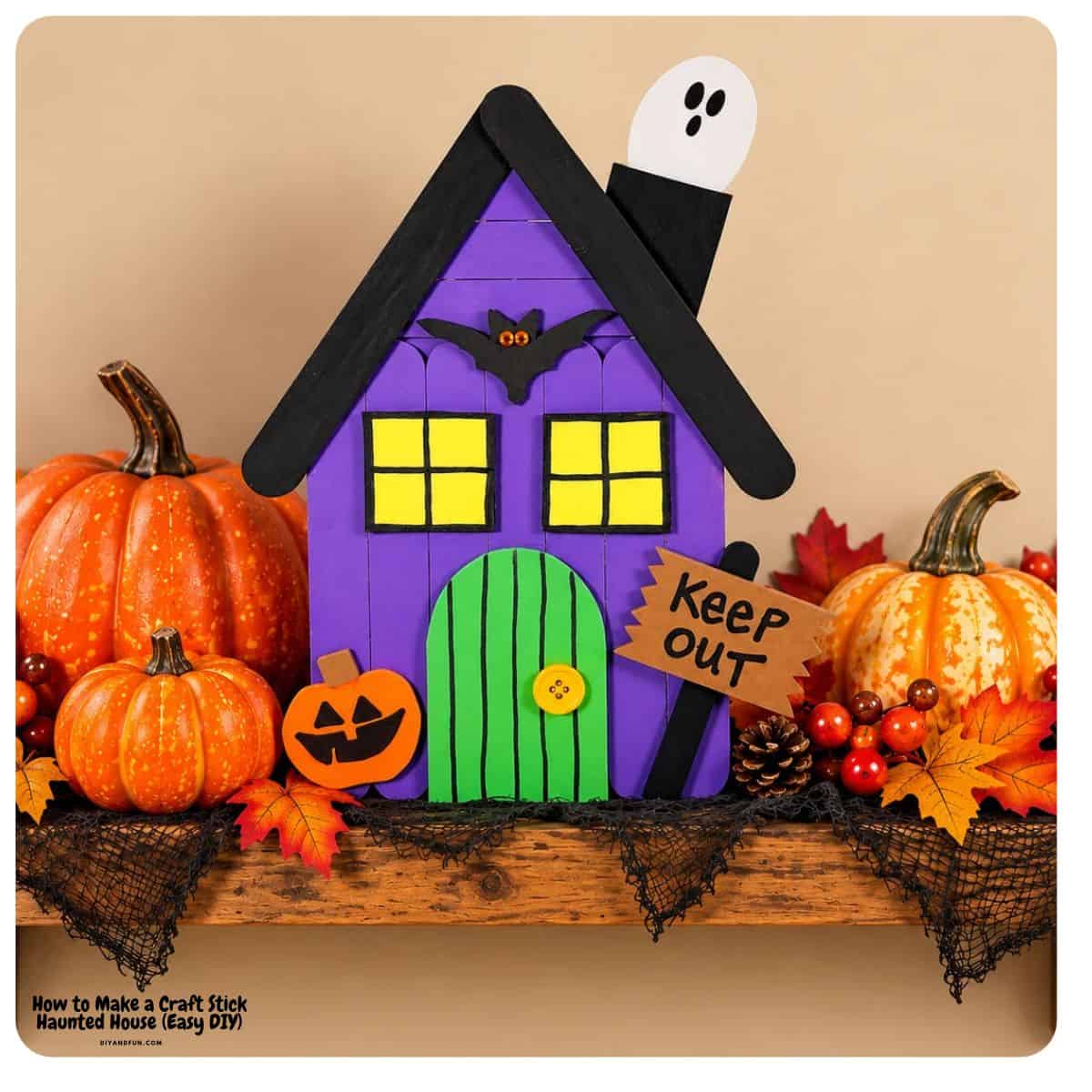 How to Make a Craft Stick Haunted House (Easy DIY) with simple Dollar Store supplies How to Make a Craft Stick Haunted House (Easy DIY) with simple Dollar Store supplies